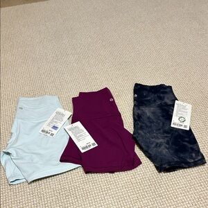 lululemon Align Shorts Set 3 Pairs NWT